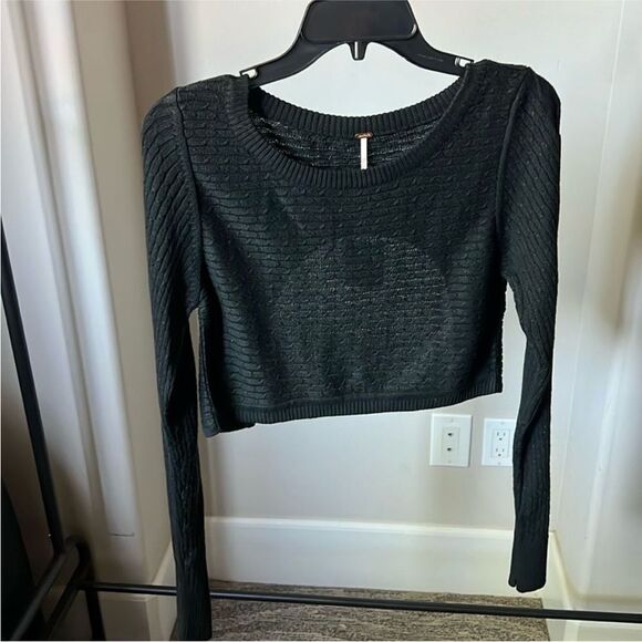 Free People Black Backless Sweater M - Picture 1 of 3